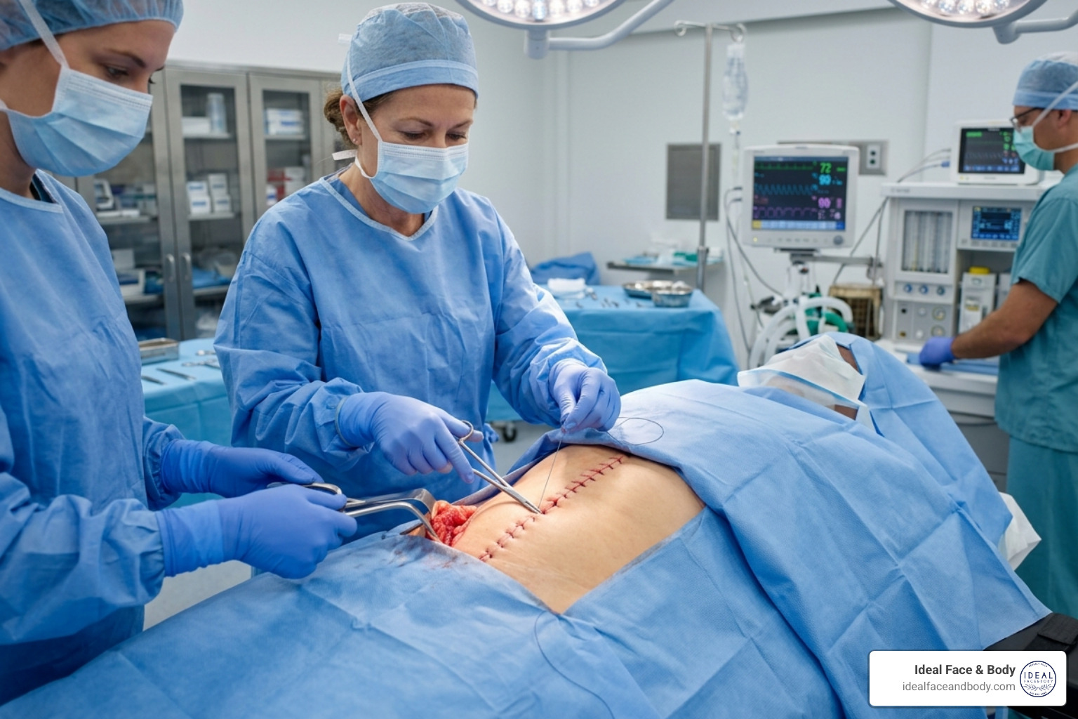 Tummy tuck muscle repair
