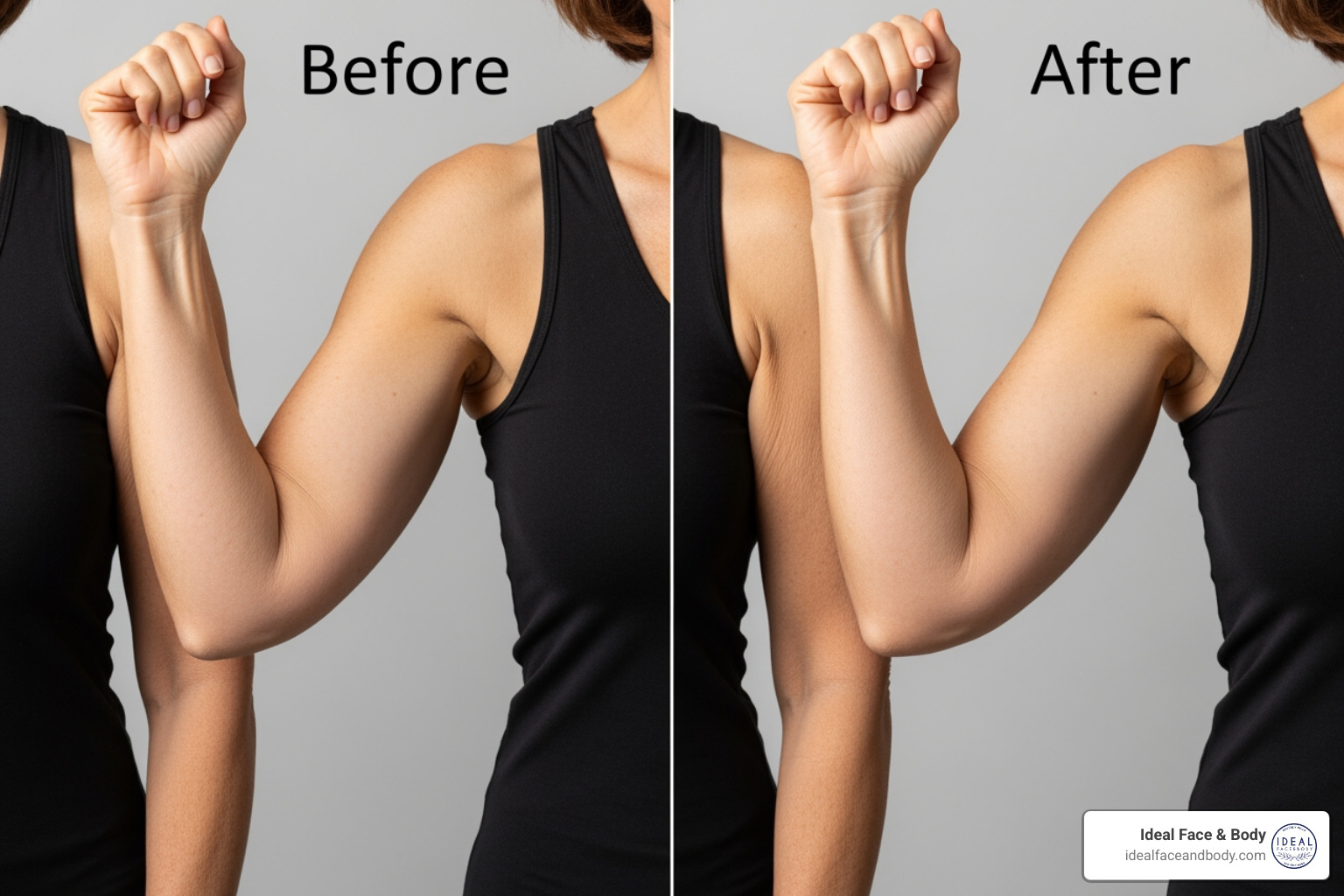 arm lipo contoured upper arms bat wings stubborn fat