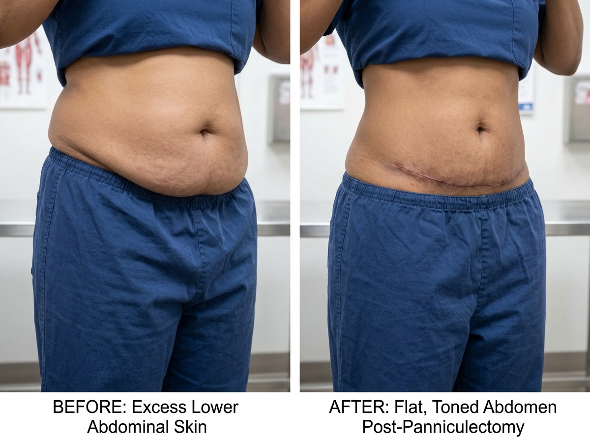 lower belly skin removal
