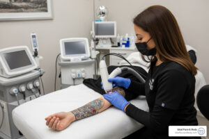 half sleeve tattoo removal laser treatment professional clinic