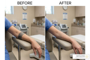 before and after laser tattoo removal scars