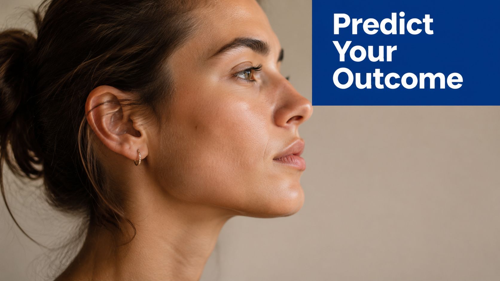A close-up profile view of a woman showcasing a defined jawline for aesthetic medical consultation purposes.